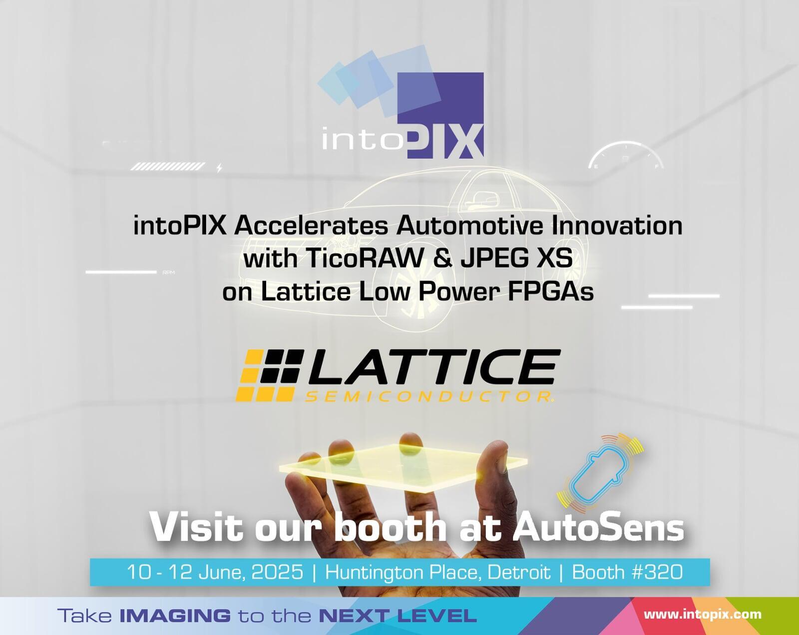IntoPIX Accelerates Automotive Innovation With TicoRAW & JPEG XS On Lattice Low Power FPGAs